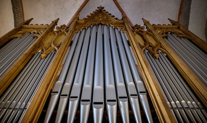 Orgel von Friedrich Wilhelm Winzer, 1868 in der Dorfkirche Proseken, Foto: Heiko Preller
